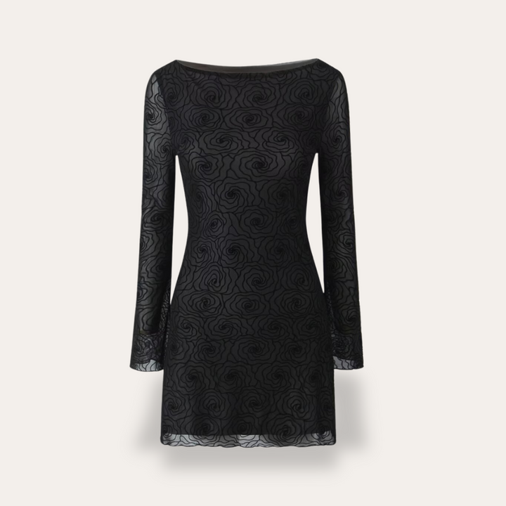 Vestea | Damen Mesh Minikleid Schwarz