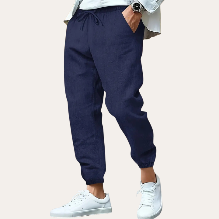 Herren Leinen Jogginghose , Atmungsaktive und bequeme Sommerhose für | Vestea