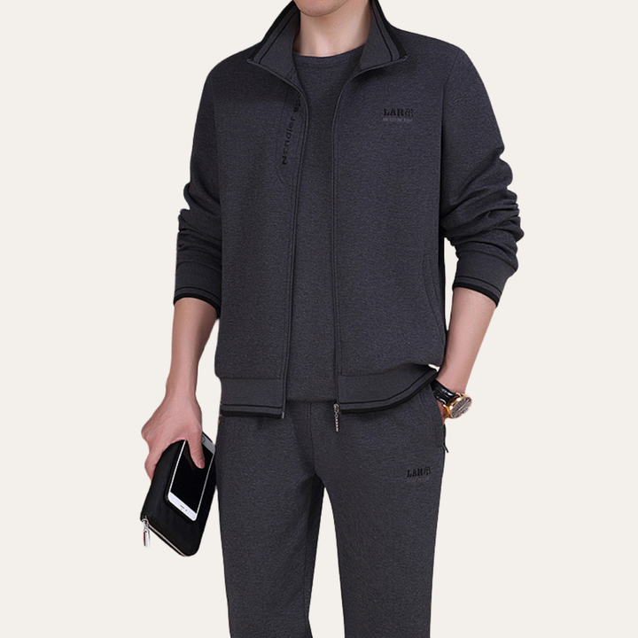 Herren Freizeitanzug Zweiteiler mit Reißverschluss Sport Set | Vestea