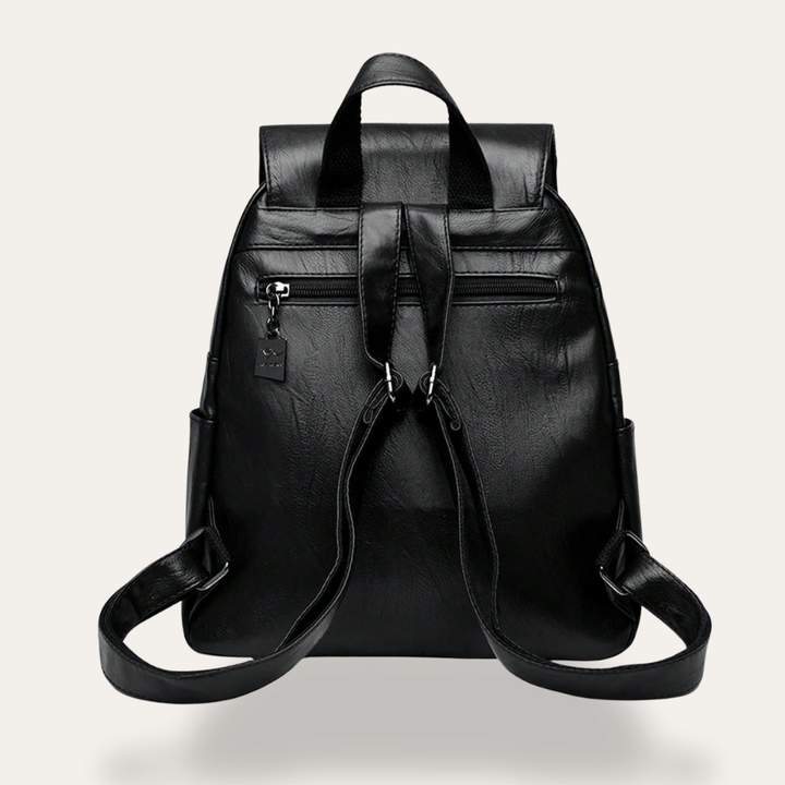 Vintage Damen Rucksack Kunstleder Diebstahlsicher City Daypack | Vestea