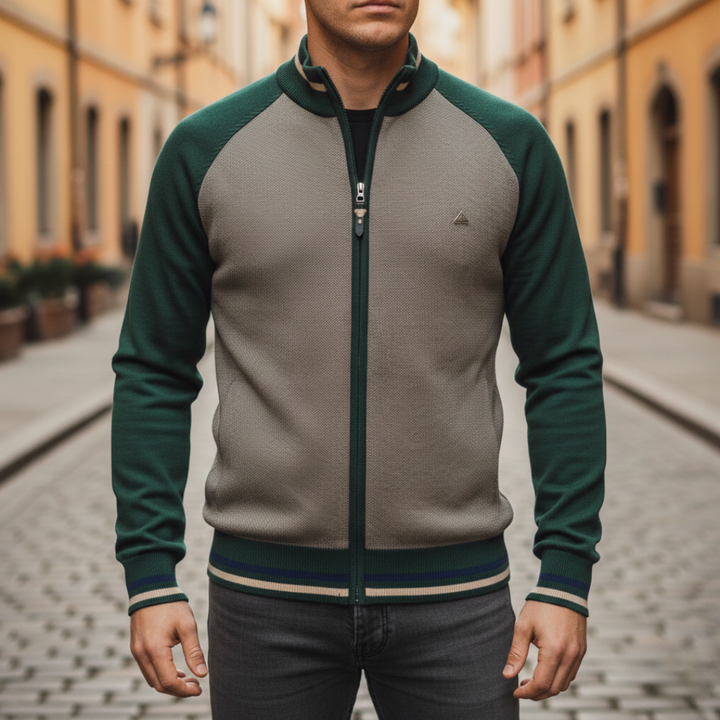 Herren Zip-Jacke mit Raglanärmeln, sportlich | Vestea