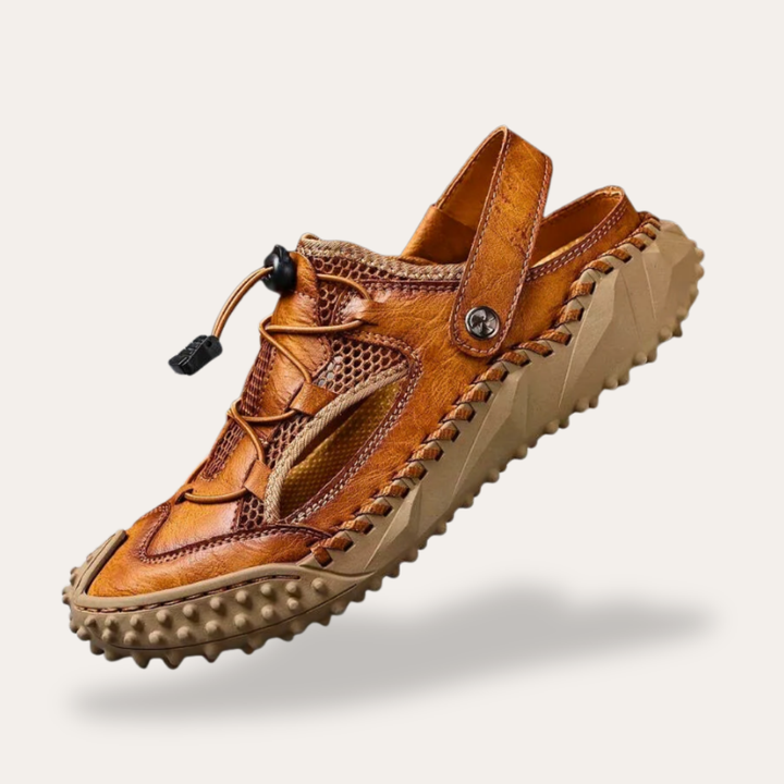 Herren Sandalen ortopedico aus Leder mit rutschfester Outdoor-Sohle | Vestea