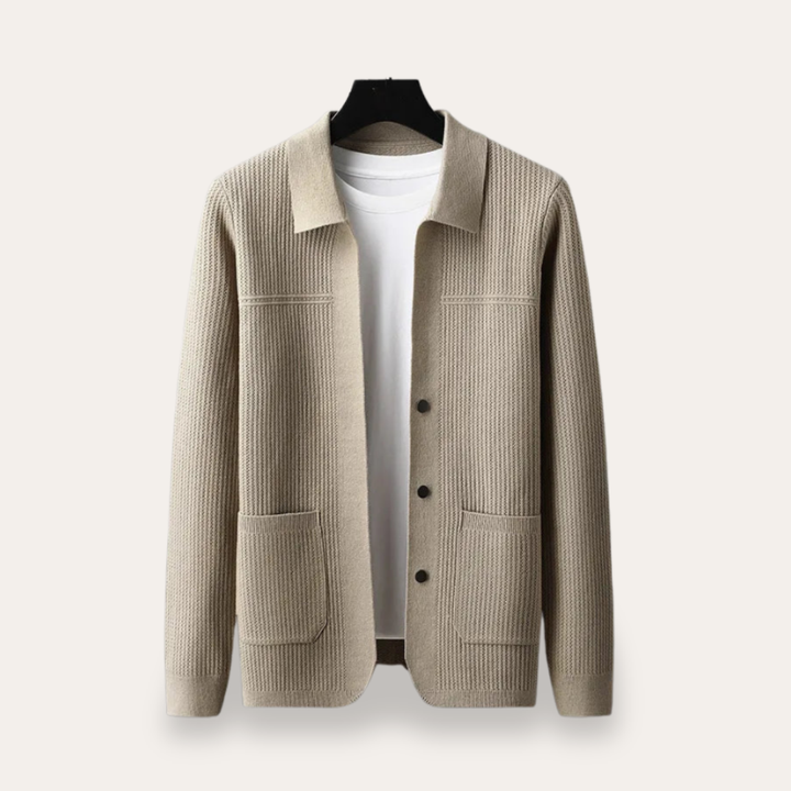 Herren Strickjacke mit Knöpfen Cardigan Übergangsjacke | Vestea
