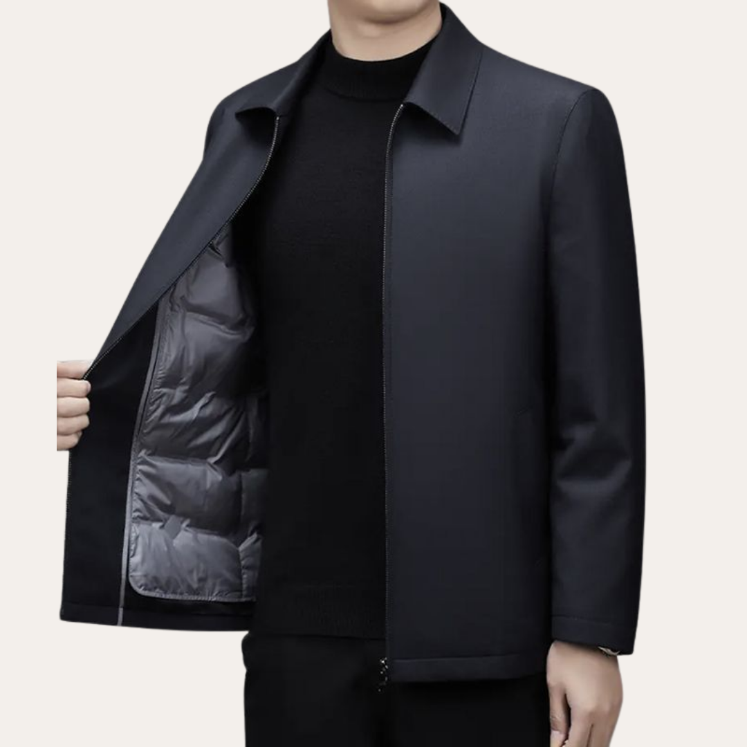 Herren Jacke Steppfutter Textil Schwarz | Vestea
