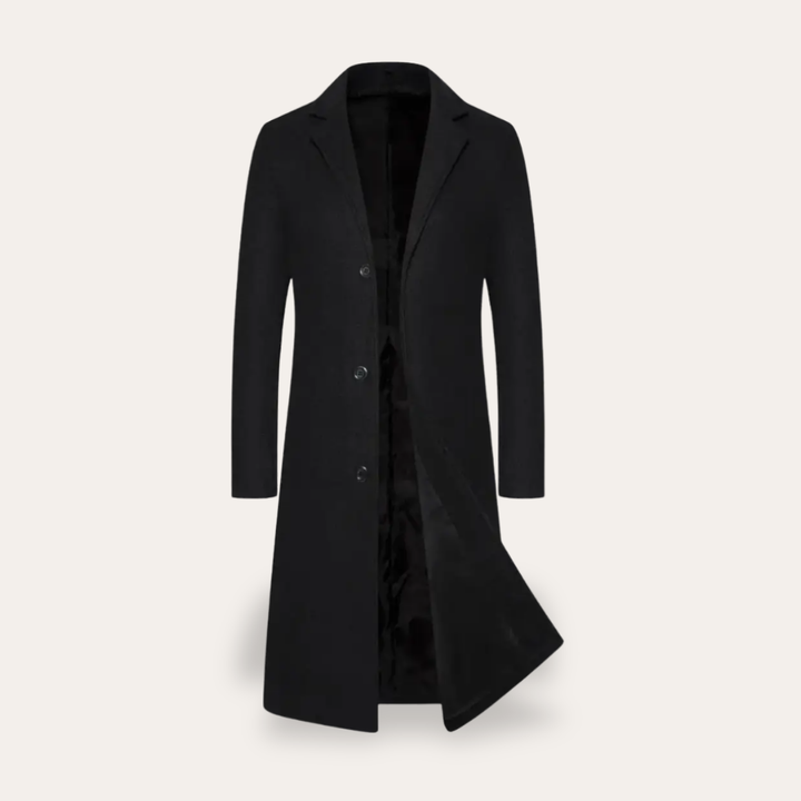 Herren Wollmantel Slim Fit Lang | Vestea