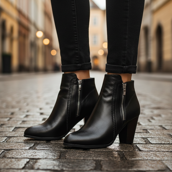 Orthopädische Damen Ankle Boots mit Absatz | Vestea