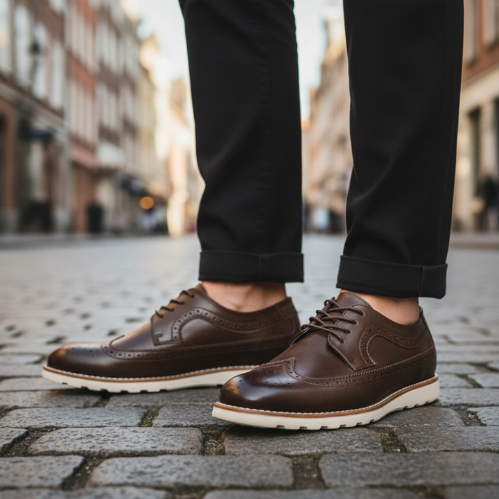 Herren Business Schnürschuhe mit Profilsohle | Vestea