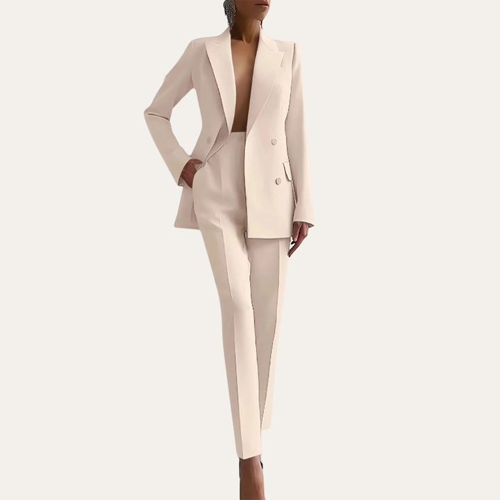 Damen Business Anzug Zweiteilig mit Blazer und Hose Elegant | Vestea