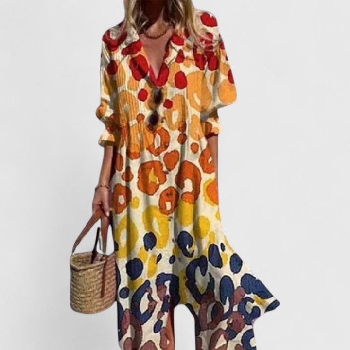 Vestido de mujer estilo bohemio manga corta