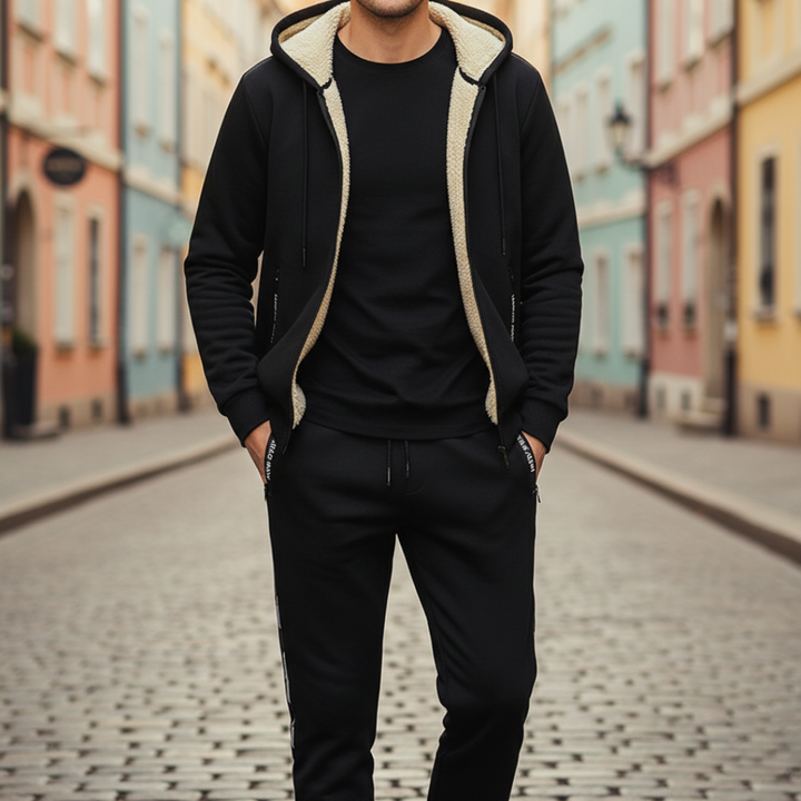 Herren Freizeit Trainingsanzug mit Kapuzenjacke | Vestea