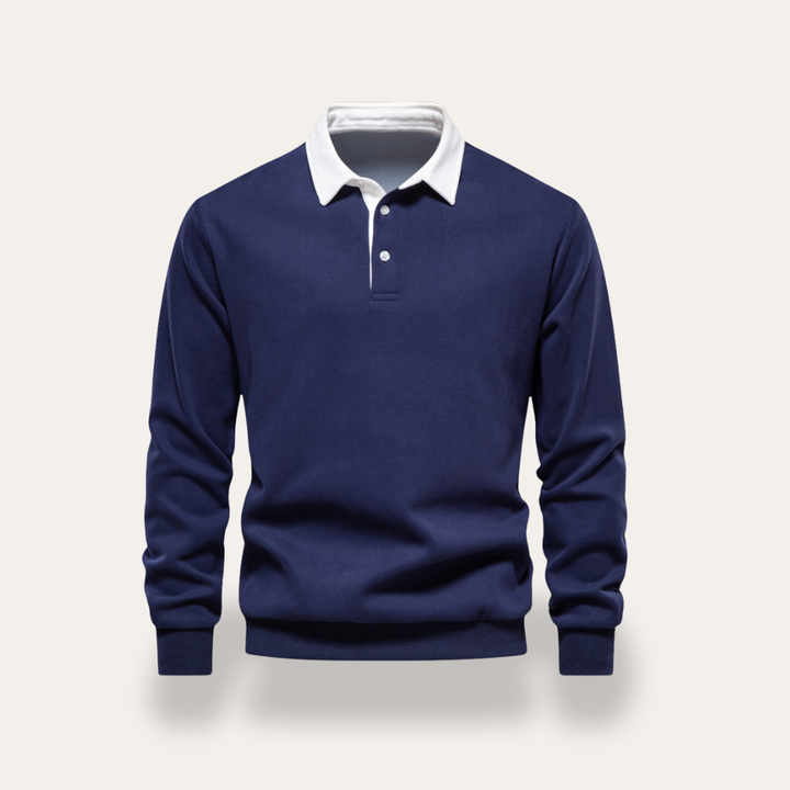 Herren Langarm Polohemd Komfort Fit | Vestea