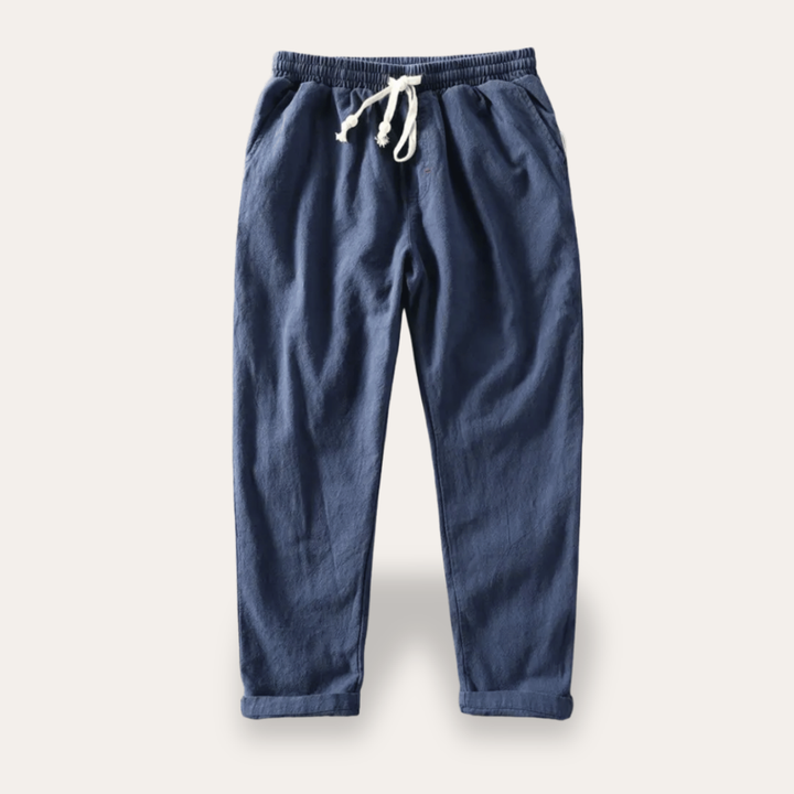 Herren Leinenhose mit Kordelzug und elastischem Bund | Vestea
