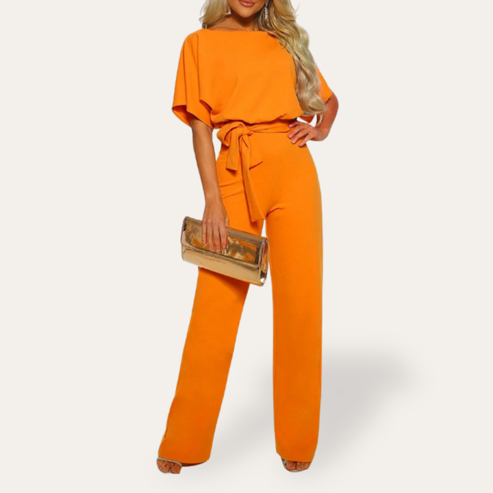 Damen Jumpsuit Elegant mit Gürtel aus Viskose | Vestea
