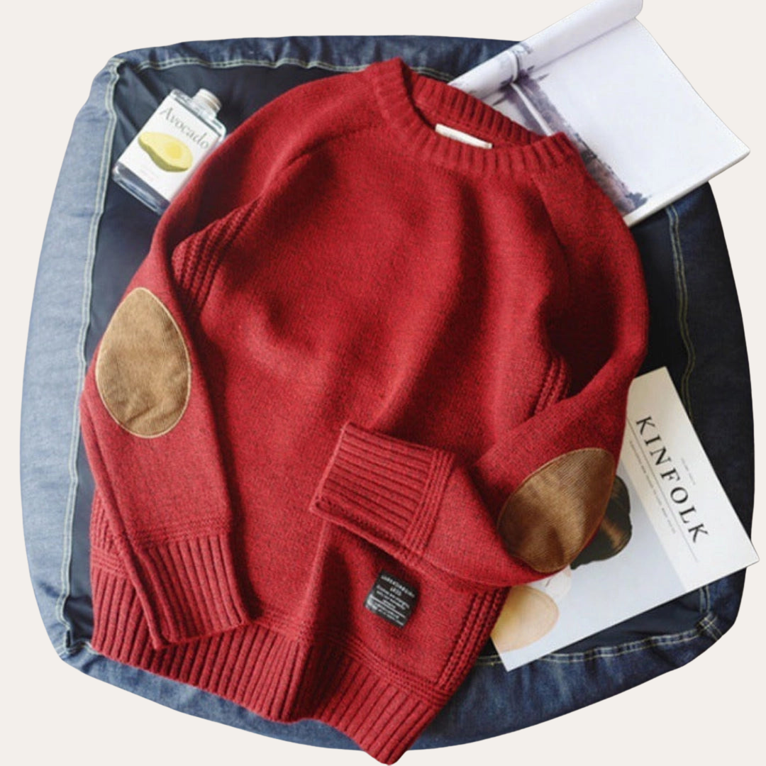 Modischer Pullover für Damen mit Ellbogen-Patches | Vestea