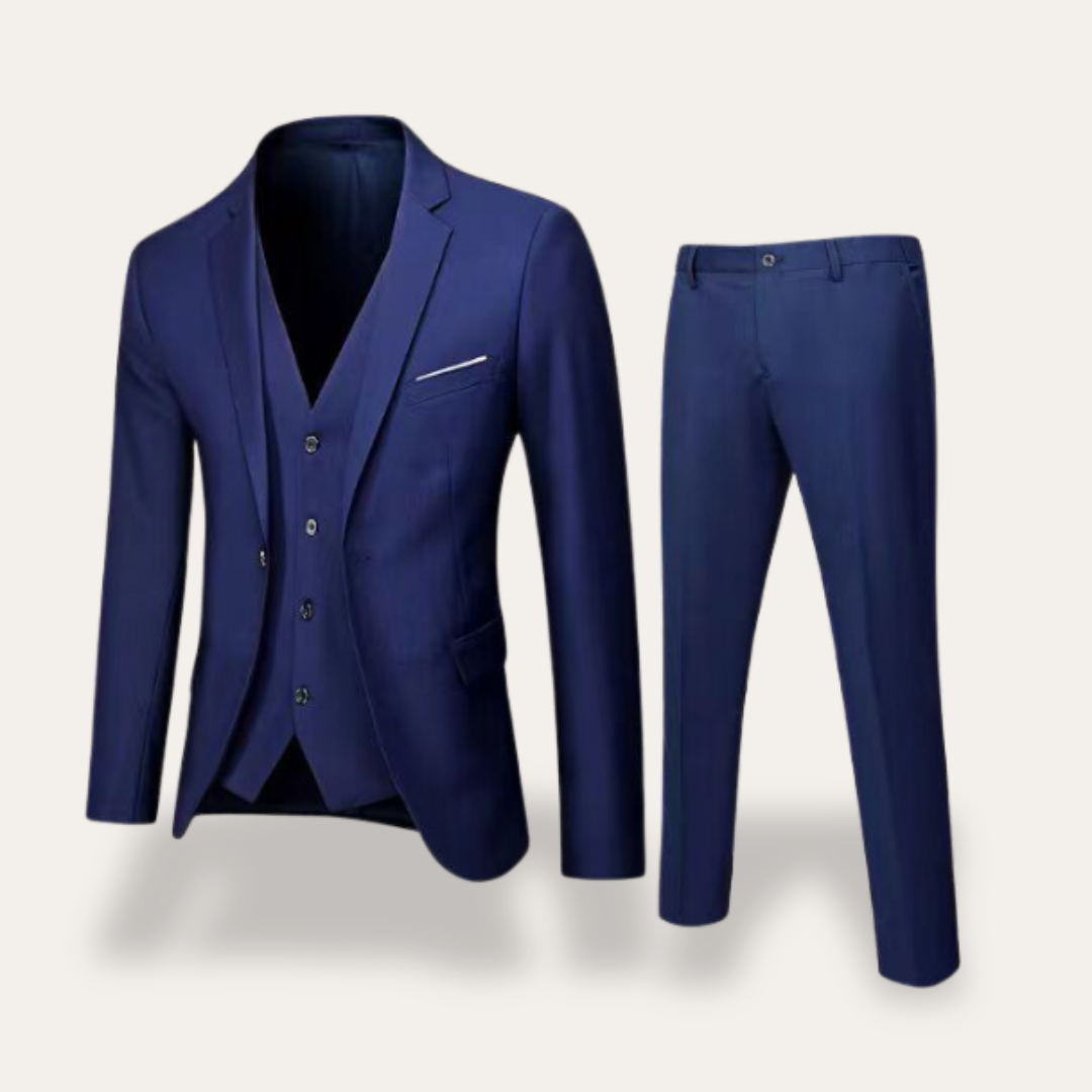 Herren Business Anzug 3-teilig Slim Fit Einreiher Anzugmode | Vestea