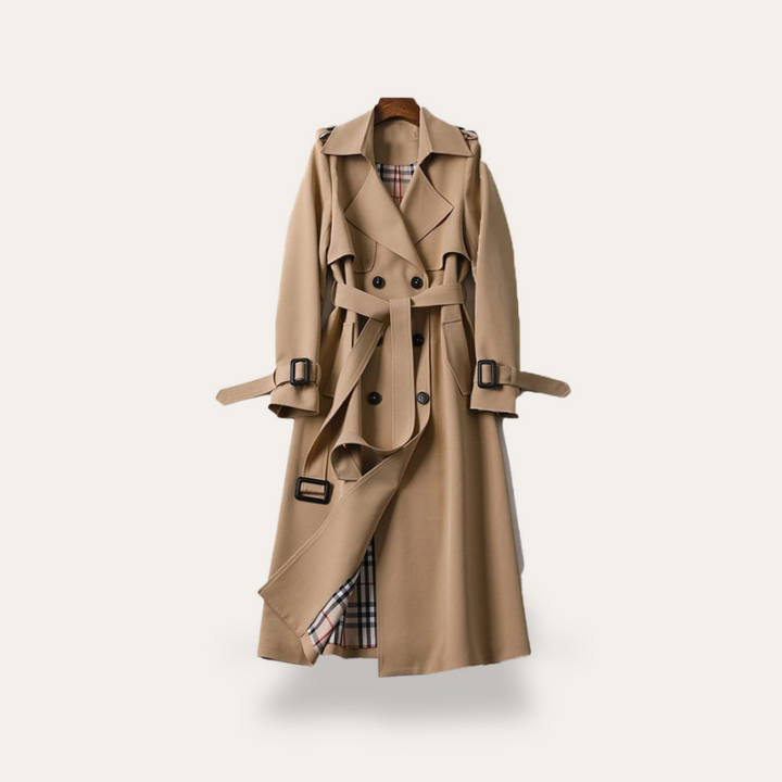 Doppelreiher Trenchcoat für Damen mit Gürtel | Vestea