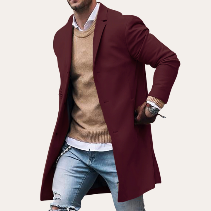 Herren Mantel Langarm Klassische Freizeitjacke | Vestea