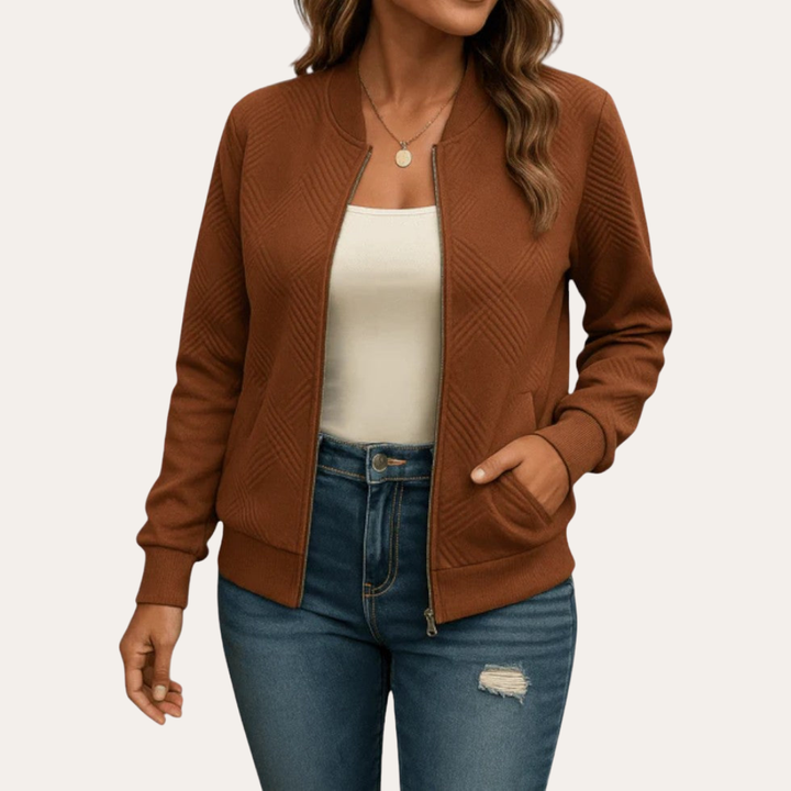 Damen Bomberjacke Freizeit Übergangsjacke Zip | Vestea