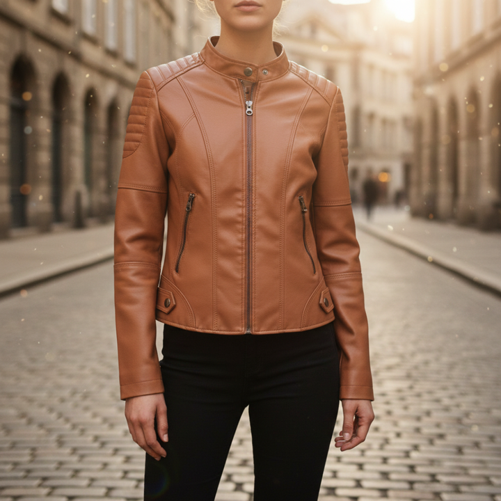 Damen Lederjacke Biker | Vestea
