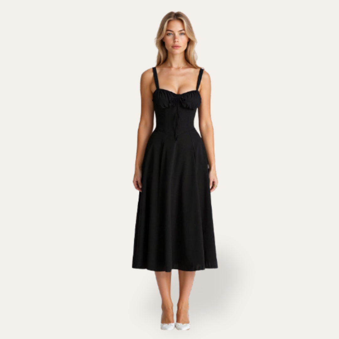Damen Midi Kleid aus Viskose | Vestea