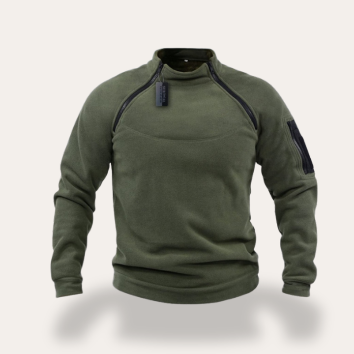 Herren Fleece Pullover Outdoor Sweatshirt mit Reißverschluss | Vestea