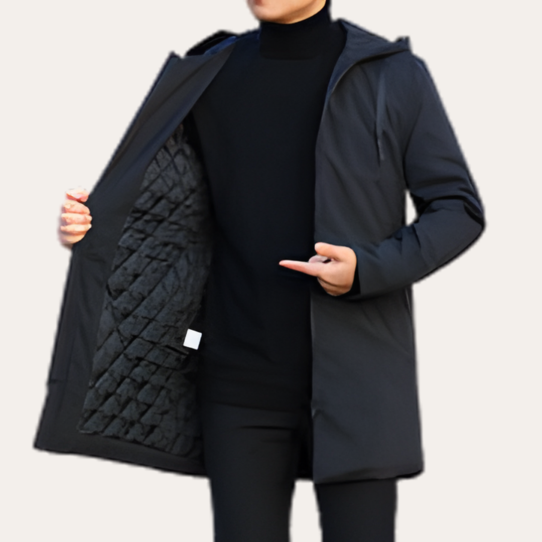 Herren Winterjacke mit Kapuze und Reißverschluss | Vestea