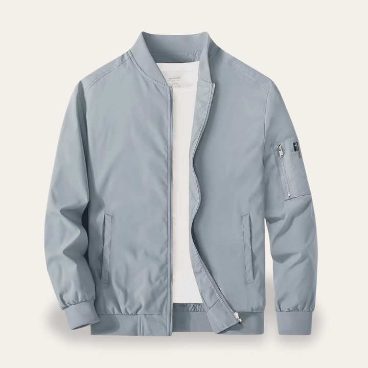 Herren Bomberjacke leicht Nylon mit Reißverschluss | Vestea