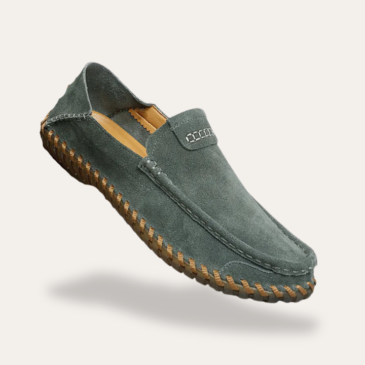 Herren Wildleder Mokassins Ortopedico Bequem Slipper Handgenäht | Vestea