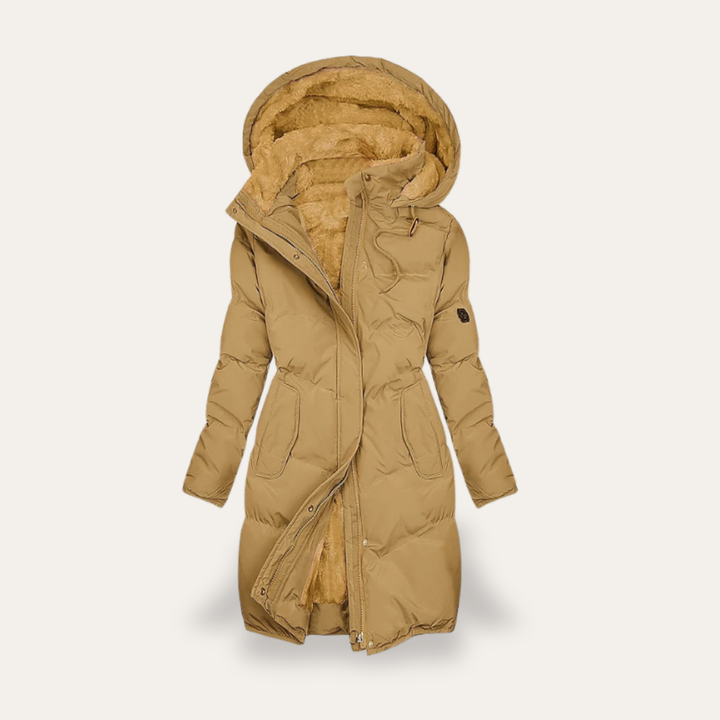 Damen Wintermantel Warm Gefütterte Kapuzenjacke | Vestea