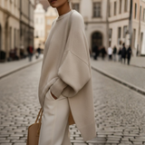 Oversized Wool Coat Structured Collar Autumn Winter