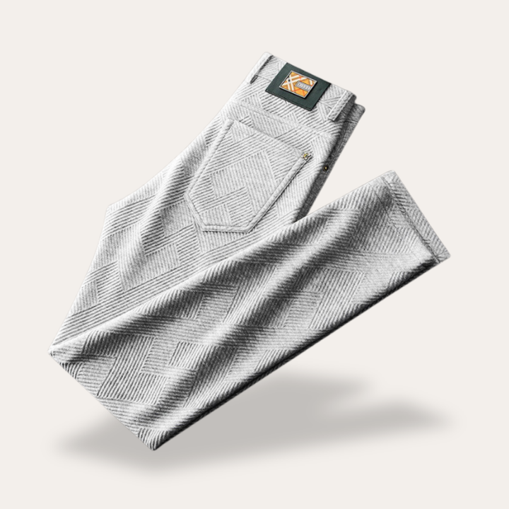 Herren Stoffhose mit Muster Gerade Geschnitten | Vestea