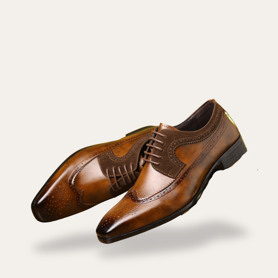 Herren Lederschuhe Elegant Orthopädisch Italienisch Schnürschuhe Brogue | Vestea