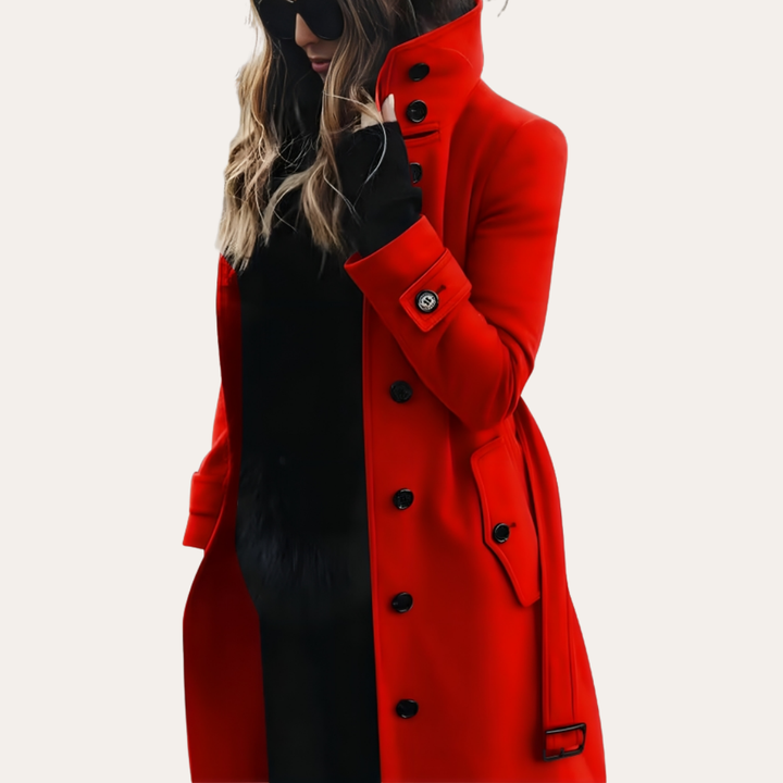 Damen Mantel Elegant Doppelreihig Wintermantel | Vestea