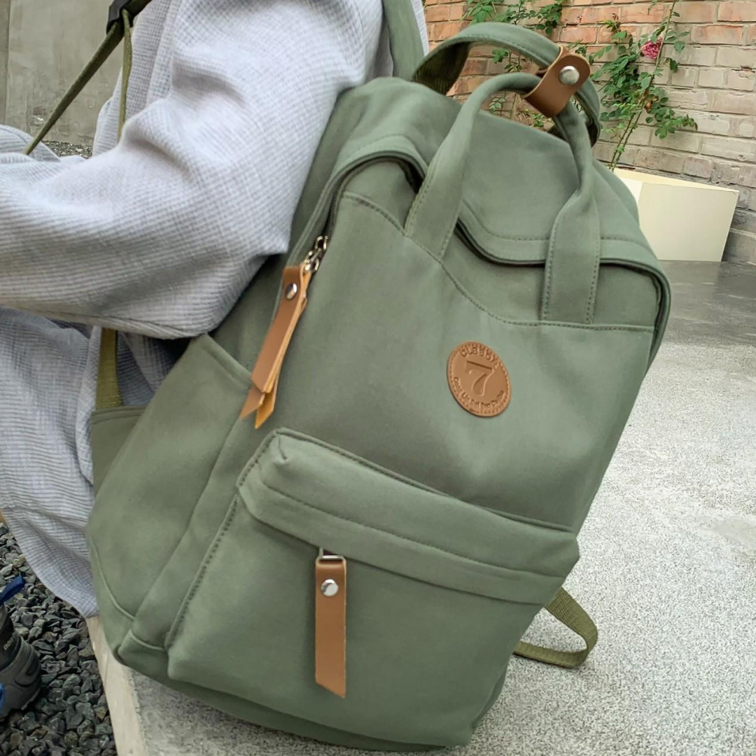 Damen Canvas Rucksack Lässiger Uni-Schulrucksack | Vestea