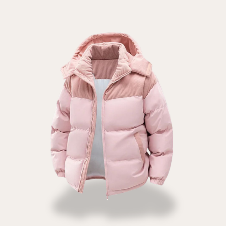 Unisex Steppjacke mit Kapuze Winter Cord | Vestea