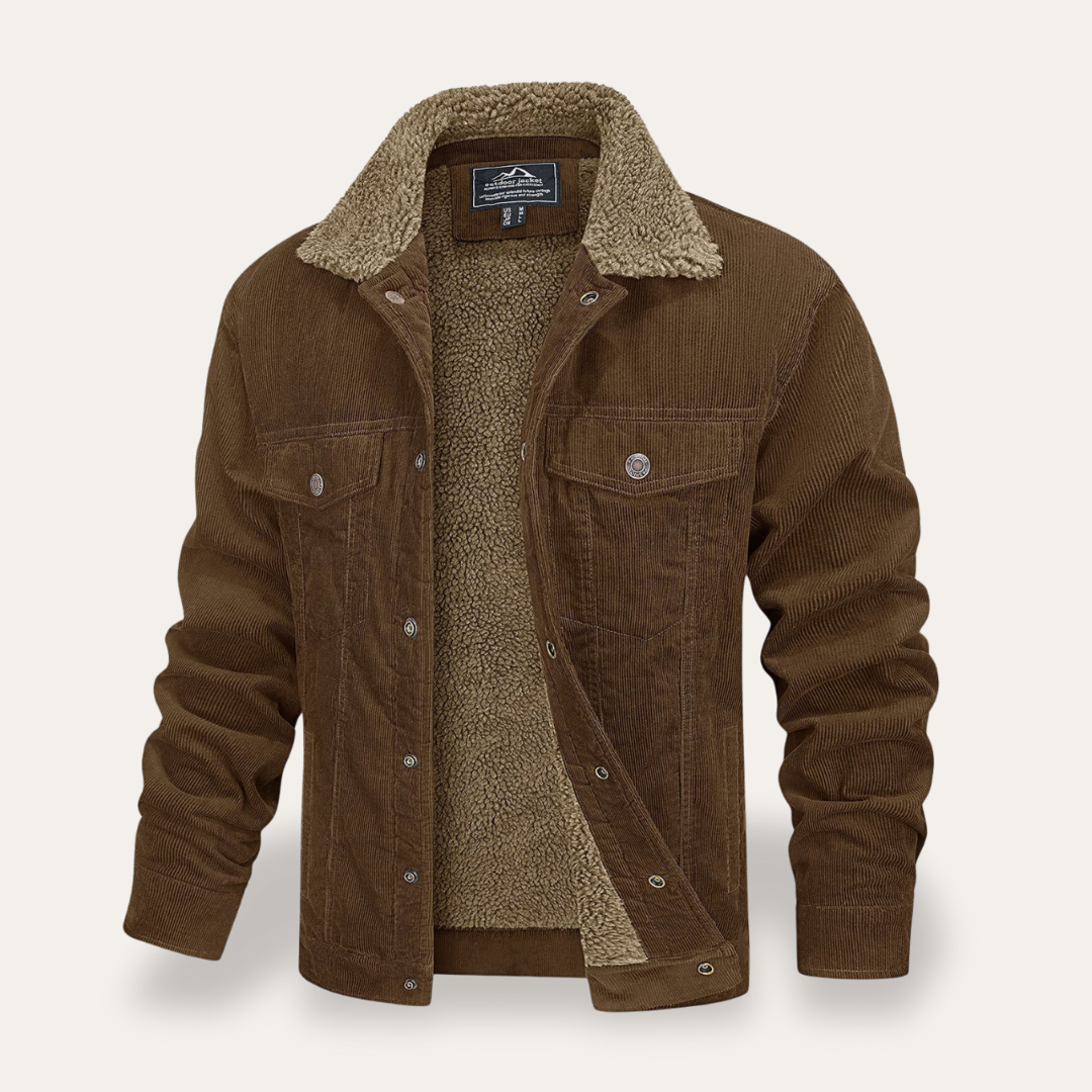 Herren Cordjacke mit Teddyfutter | Vestea