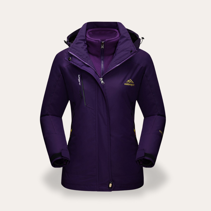 Damen Outdoorjacke wasserdicht mit Kapuze und Reißverschluss | Vestea