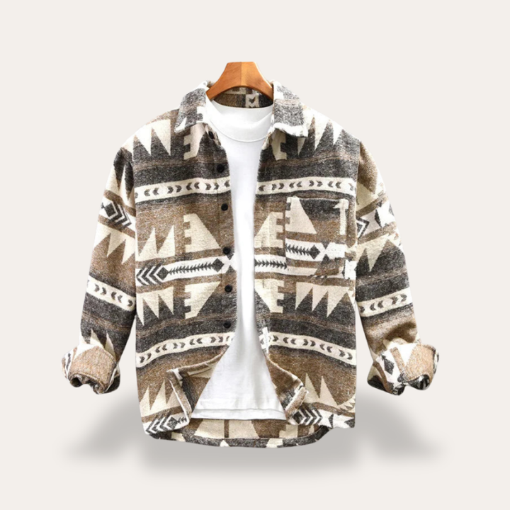 Herren Flanellhemd mit Muster | Vestea