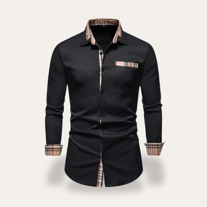 Herren Freizeithemd Langarm mit Karodetails | Vestea