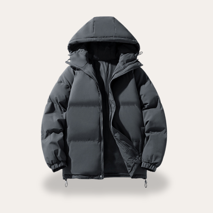 Herren Winterjacke mit Kapuze, Wattierung und Reißverschluss | Vestea