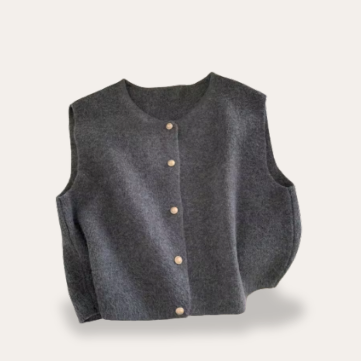 Damen Strickweste mit Knöpfen | Vestea