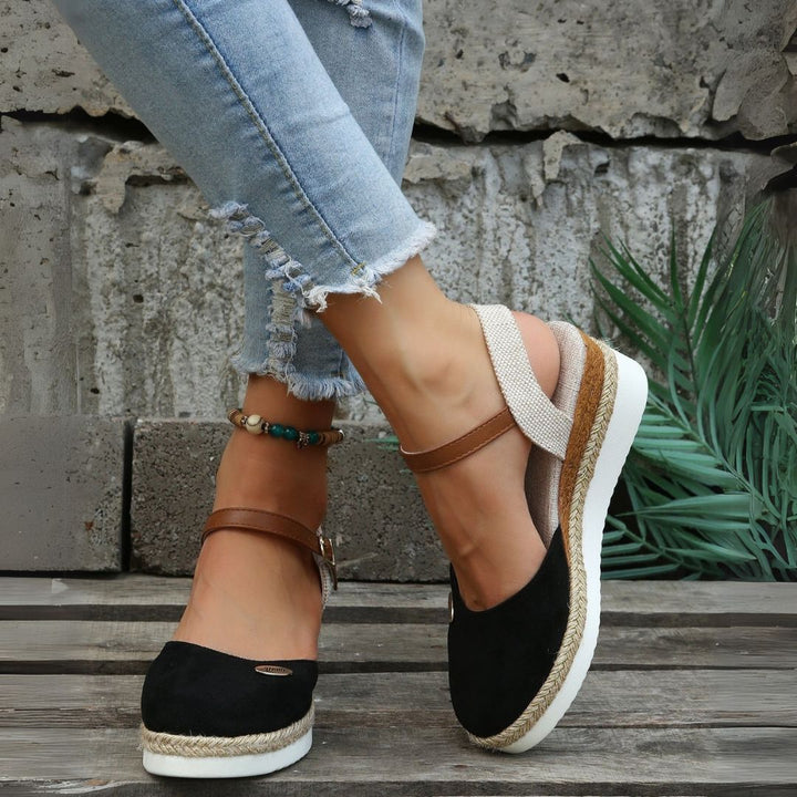 Damen Wildleder Espadrille Orthopädische Sandalen | Vestea