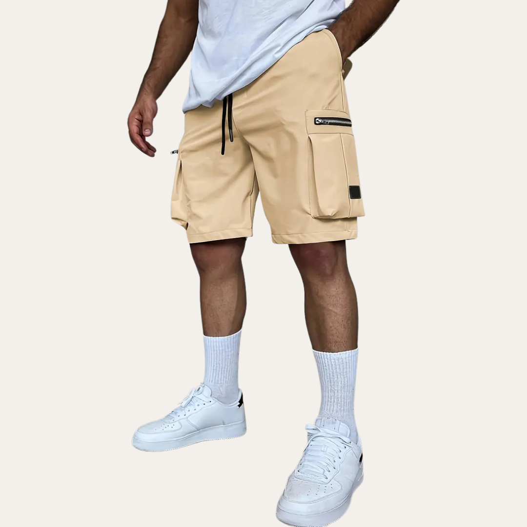 Herren Cargo Shorts Bequeme Shorts mit Taschen und elastischem Bund | Vestea