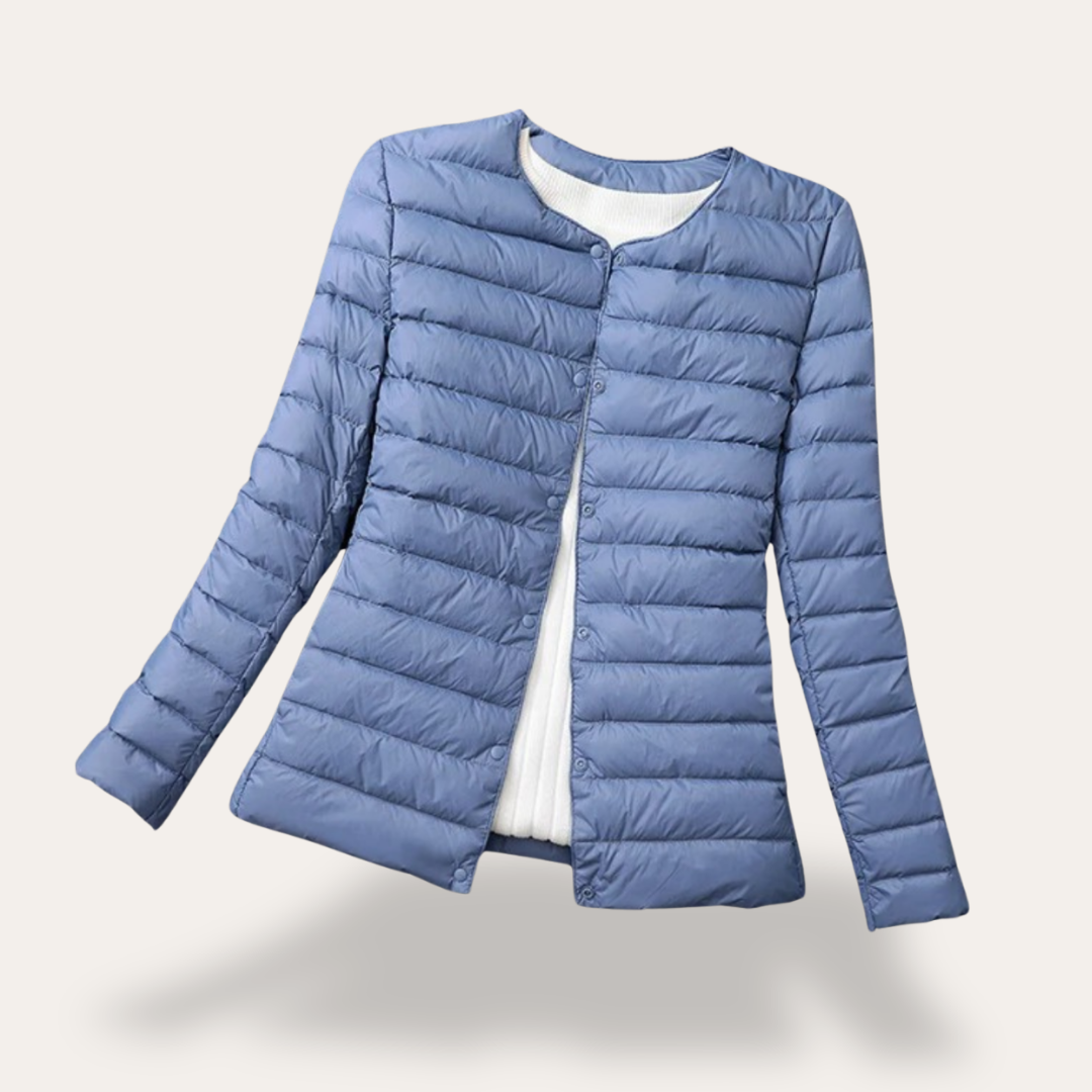 Damen Steppjacke ultraleicht mit Druckknöpfen Synthetik | Vestea