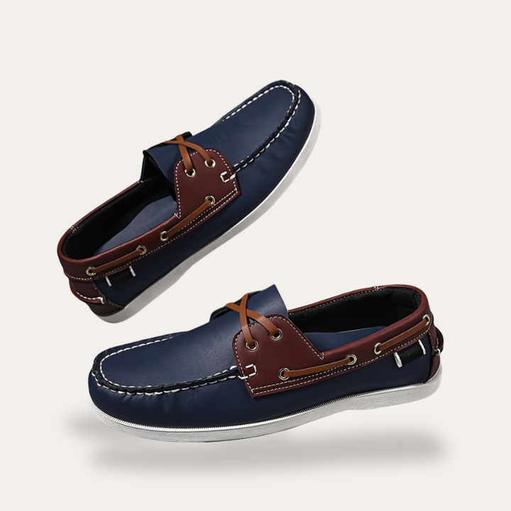 Herren Orthopädische Mokassins Leder Segelschuhe | Vestea