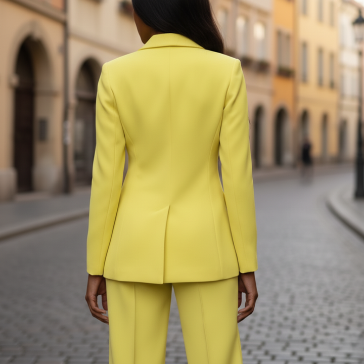 Damen Anzug Blazer mit Palazzo Hose Elegant | Vestea