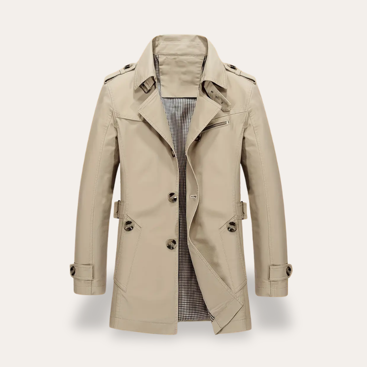Herren Trenchcoat – Übergangsjacke Textil | Vestea