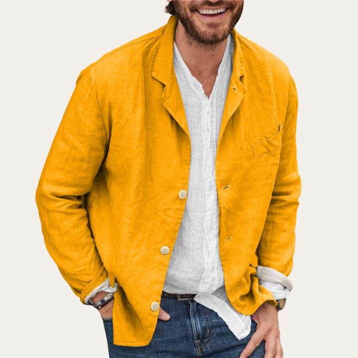Herren Leinen Blazer Freizeitjacke | Vestea