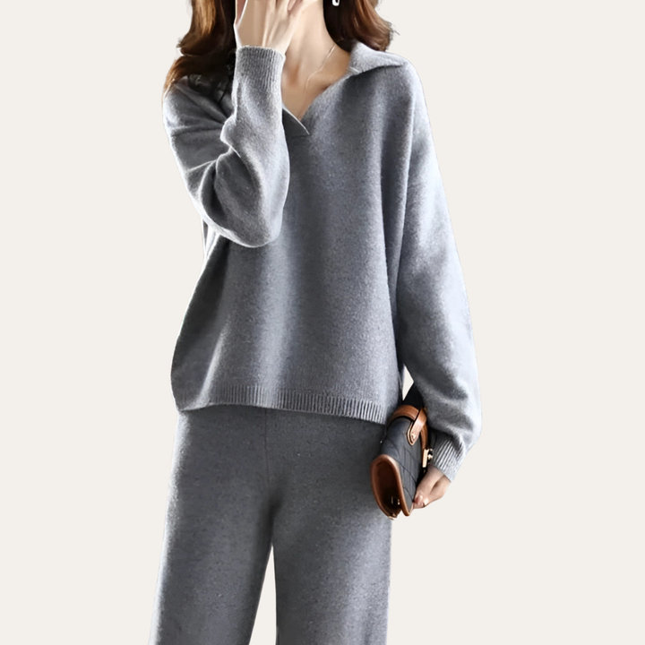 Damen Zweiteiler Set mit Pullover und Hose Casual | Vestea