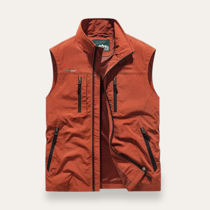 Herren Outdoor Weste mit Reißverschluss und Taschen | Vestea